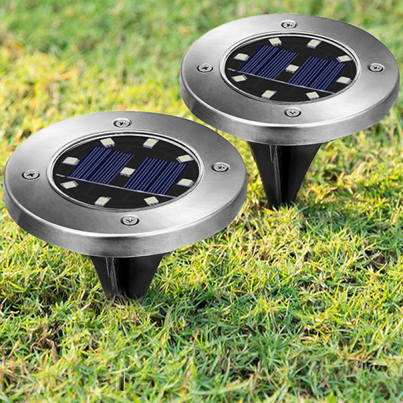 Disk Lights - Baštenske solarne disk ubodne lampe 4 kom