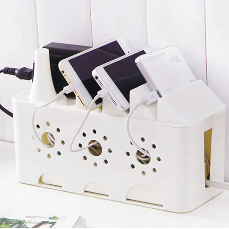 Mini Cable Box - Mini kutija za prikrivanje kablova + držač telefona