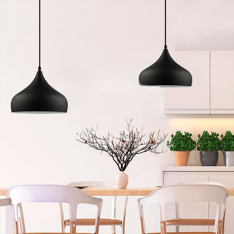 Macaron Black 35 - visilica sa metalnim abažurom