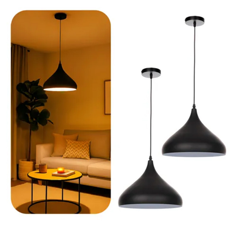 Macaron Black 35 - visilica sa metalnim abažurom