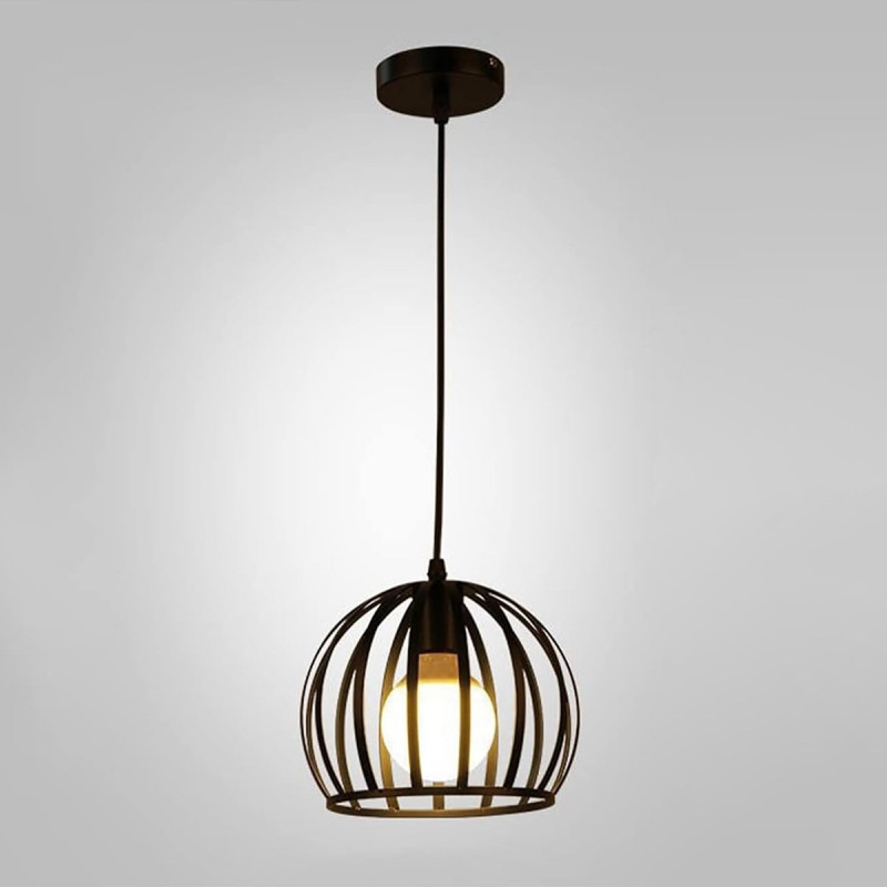 Cage Black – moderna metalna visilica u obliku polulopte