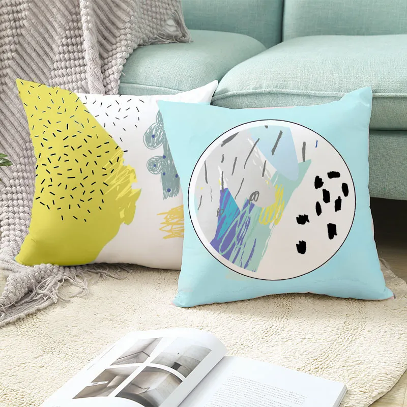 White Pattern Pillow - beli dekorativni jastuk 