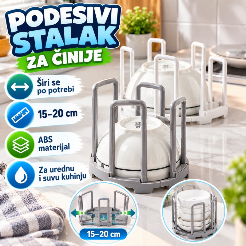 Podesivi stalak -oceđivač za činije