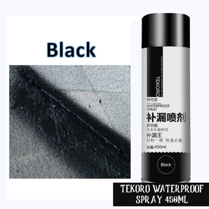 Tekoro - Crni vodootporni sprej za reparaciju pukotina
