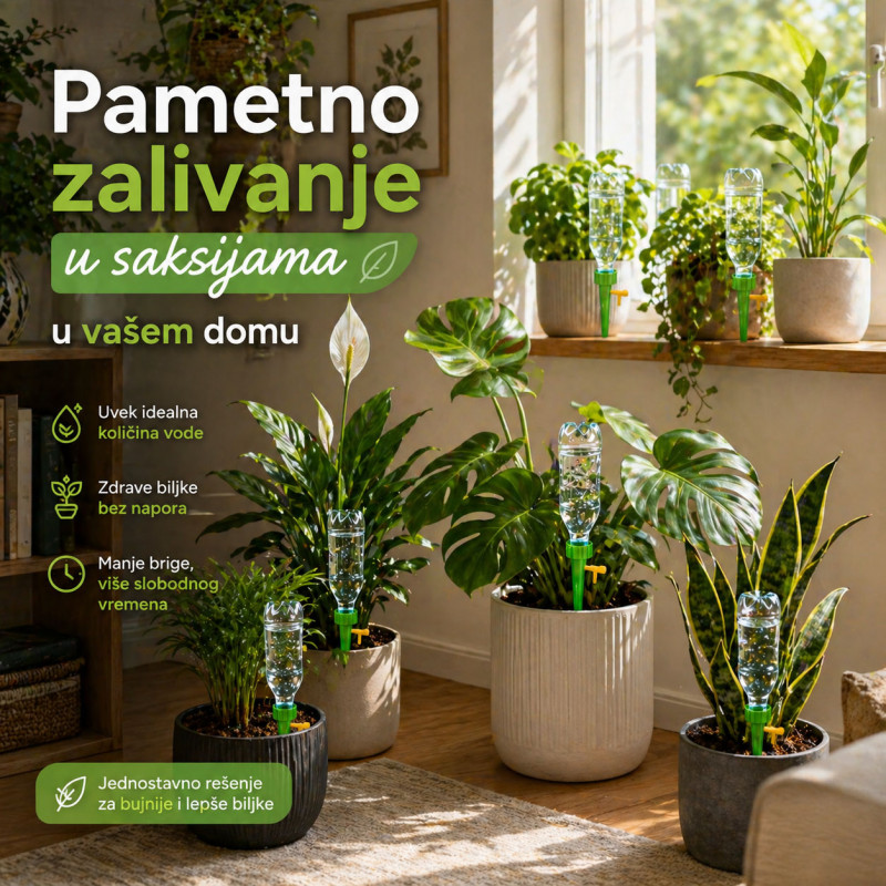 Pametna prskalica kap-po-kap 10 komada – Savršeno zalivanje bez muke i rasipanja vode