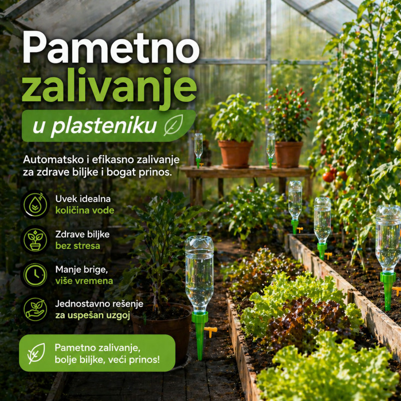 Pametna prskalica kap-po-kap 10 komada – Savršeno zalivanje bez muke i rasipanja vode