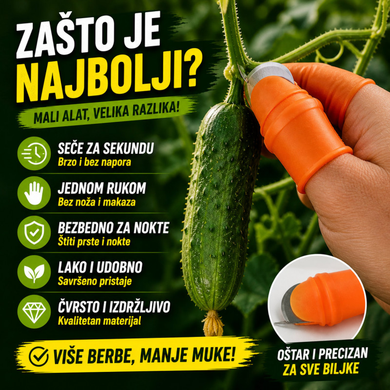 Silikonski zaštitni palac sa rezačem - Uberi i odseci u jednim potezu
