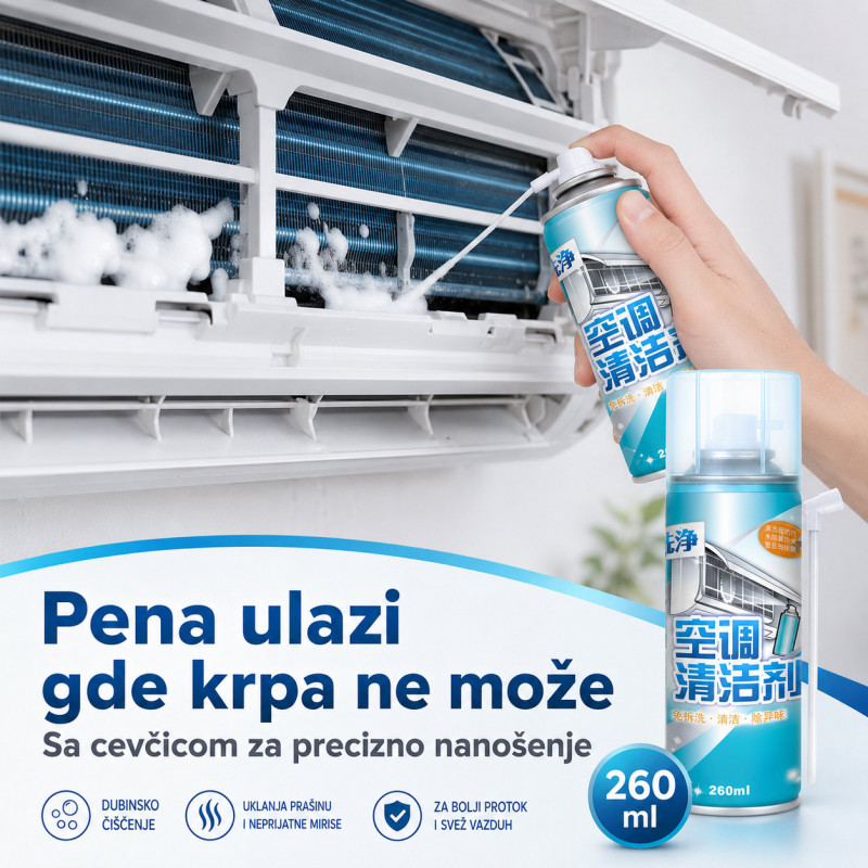 Sredstvo za čišćenje unutrašnje jedinice klime 260 ml u spreju