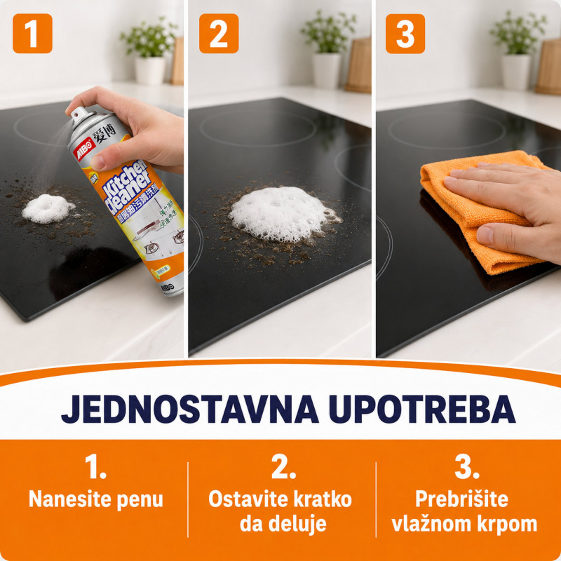 Aktivna pena za čišćenje i odmašćivanje kuhinje – 500 ml
