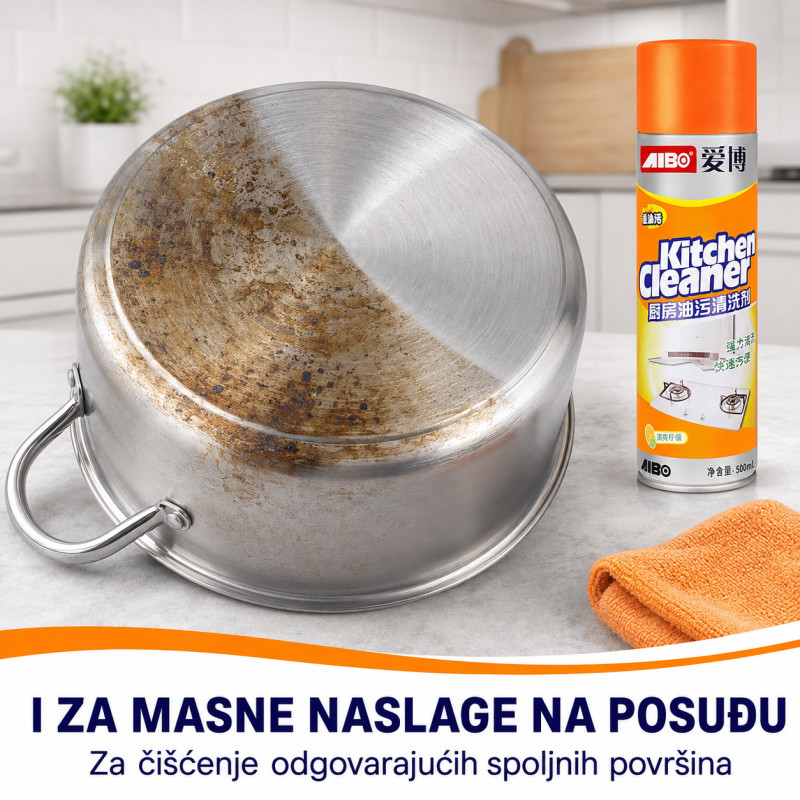 Aktivna pena za čišćenje i odmašćivanje kuhinje – 500 ml