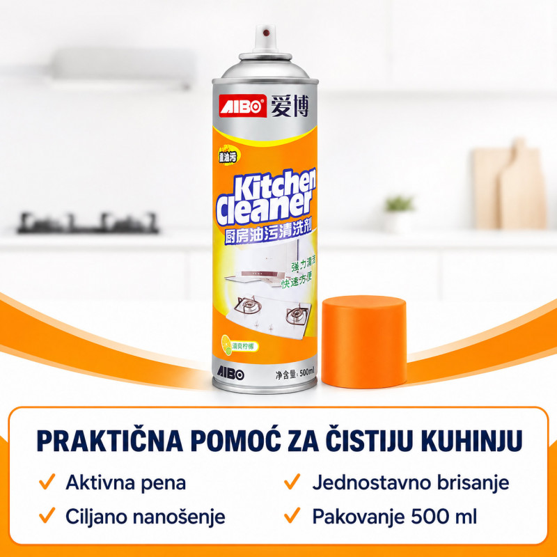 Aktivna pena za čišćenje i odmašćivanje kuhinje – 500 ml