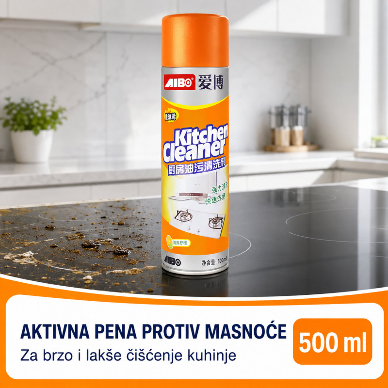 Aktivna pena za čišćenje i odmašćivanje kuhinje – 500 ml