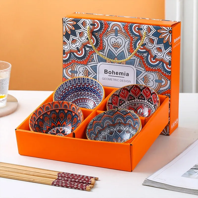 Bohemia keramički poklon set - 4 činija u lux pakovanju