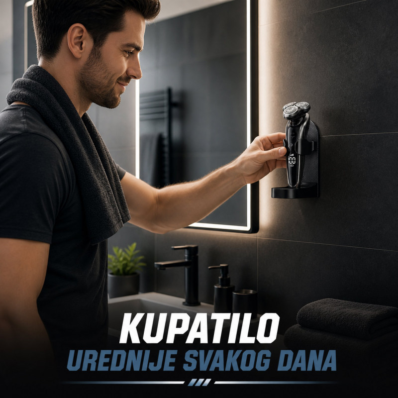 Držač za mašinicu za brijanje bez bušenja – Uvek na svom mestu
