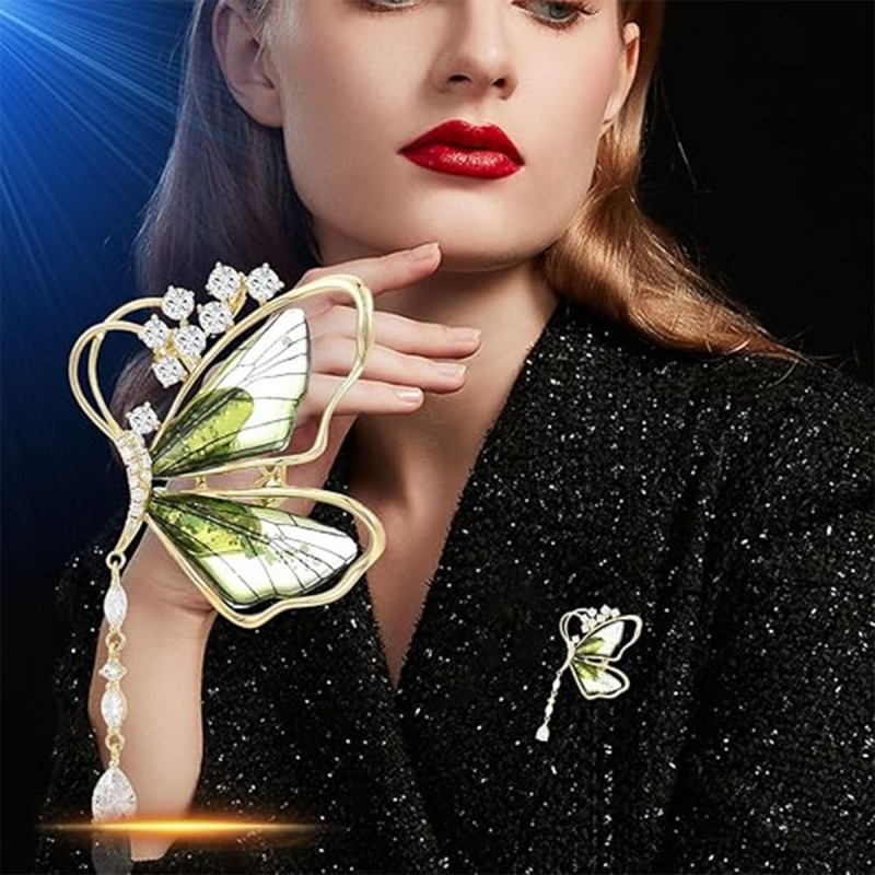 Elegantni broš za dame – Svetlucavi leptir