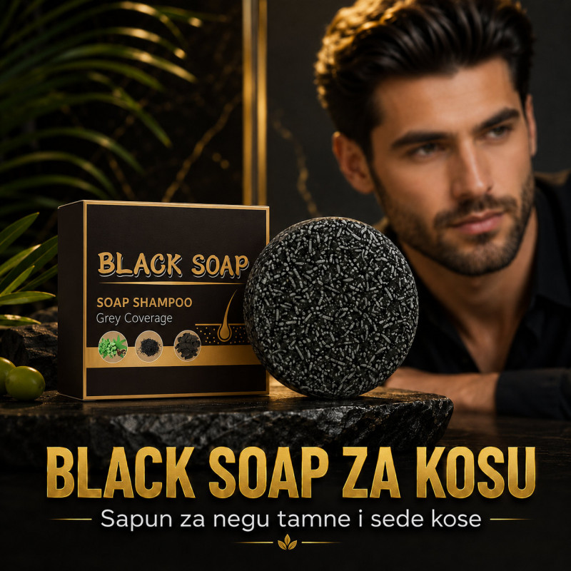 Vratite prirodnu boju kose - Black Soap prirodni sapun za sedu kosu