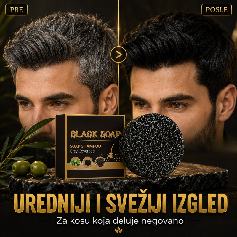 Vratite prirodnu boju kose - Black Soap prirodni sapun za sedu kosu