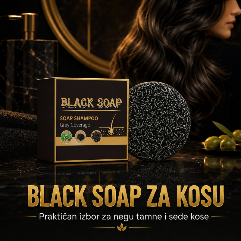 Vratite prirodnu boju kose - Black Soap prirodni sapun za sedu kosu