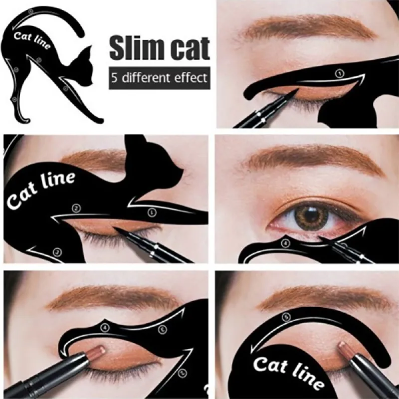 Cat line - Šablon za precizno nanošenje senke i ajlajnera u obliku mace