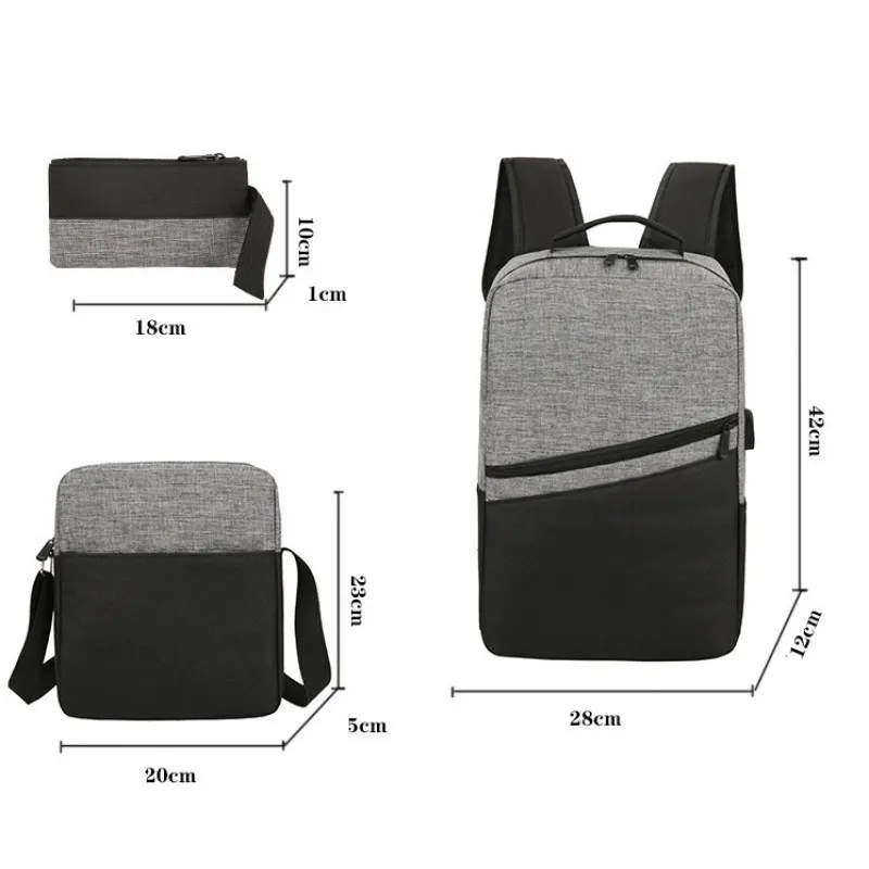Laptop Backpack set - muški ranac+torbica+neseser