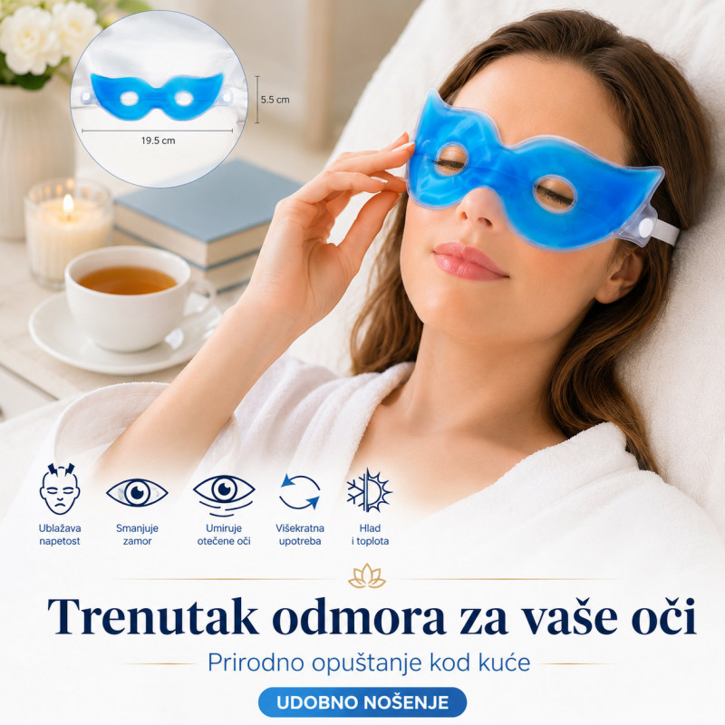 Gel maska za predeo oko očiju - za odmorne oči bez podočnjaka