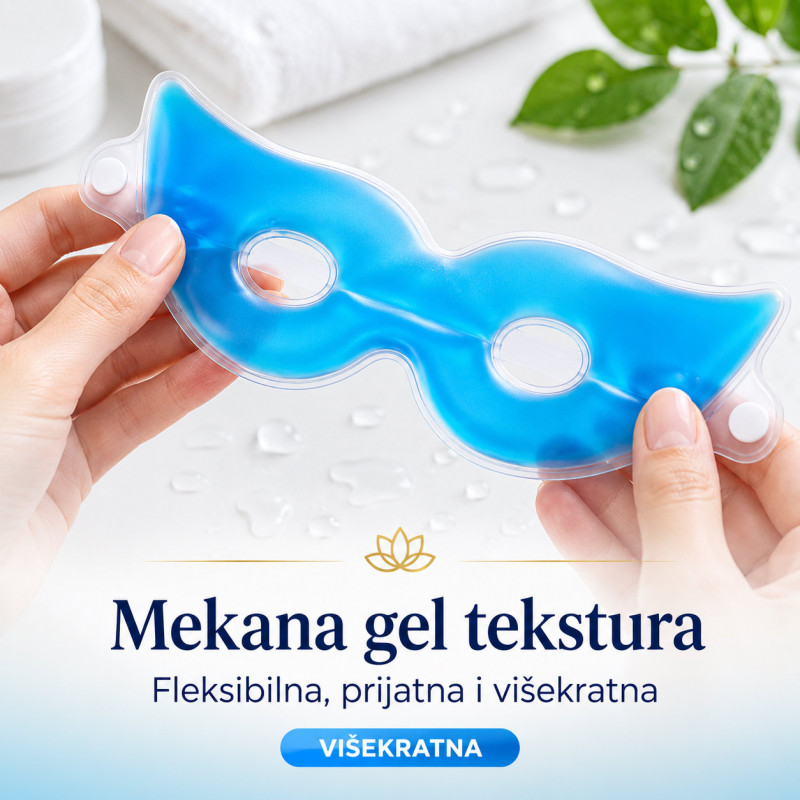 Gel maska za predeo oko očiju - za odmorne oči bez podočnjaka