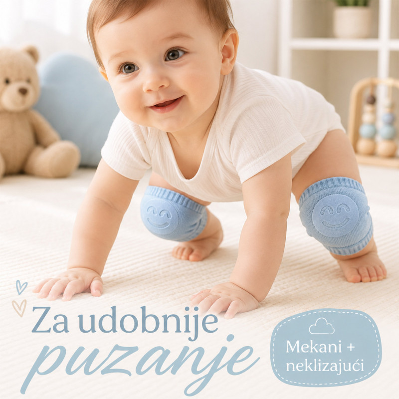 Mekani neklizajući štitnici za kolena za bebe – za puzanje i prohodavanje