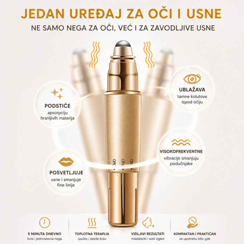 Anti-Age Masažer za Oči i Usne – Vidljivo Zategnuto Lice za Par Minuta