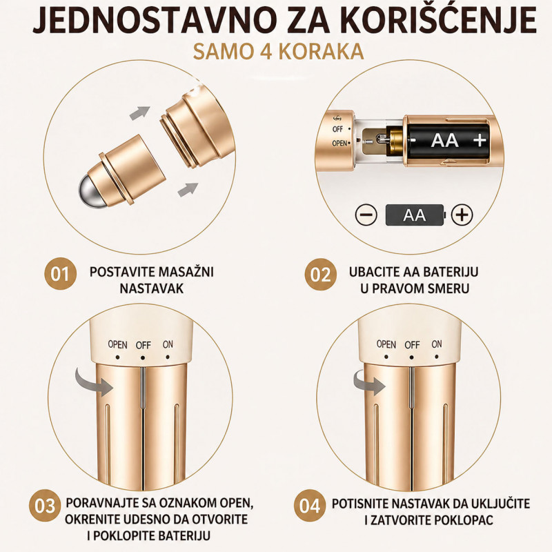 Anti-Age Masažer za Oči i Usne – Vidljivo Zategnuto Lice za Par Minuta