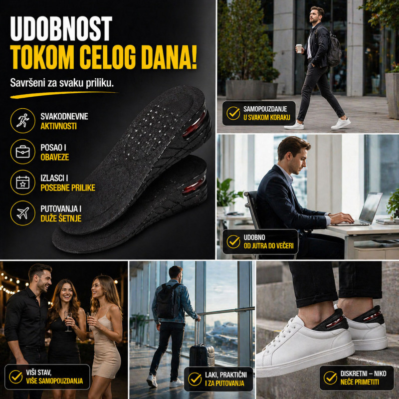 Air Comfort ulošci – povećajte visinu i samopouzdanje odmah