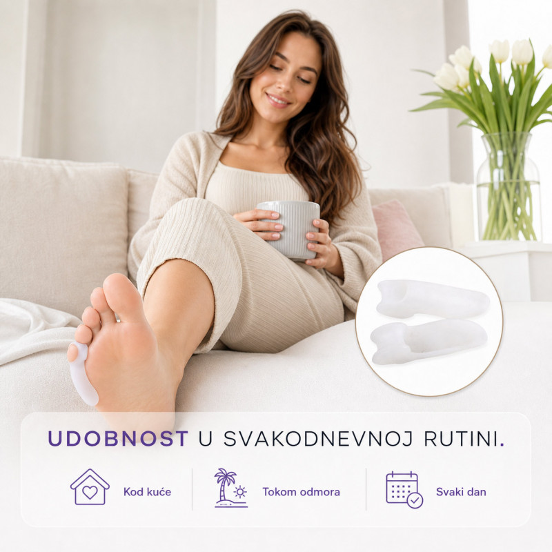 Pinky Toe silikonski separator za mali prst – protiv trenja i pritiska