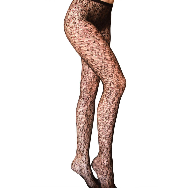 Zavodljive crne mrežaste unihopke sa leopard dezenom