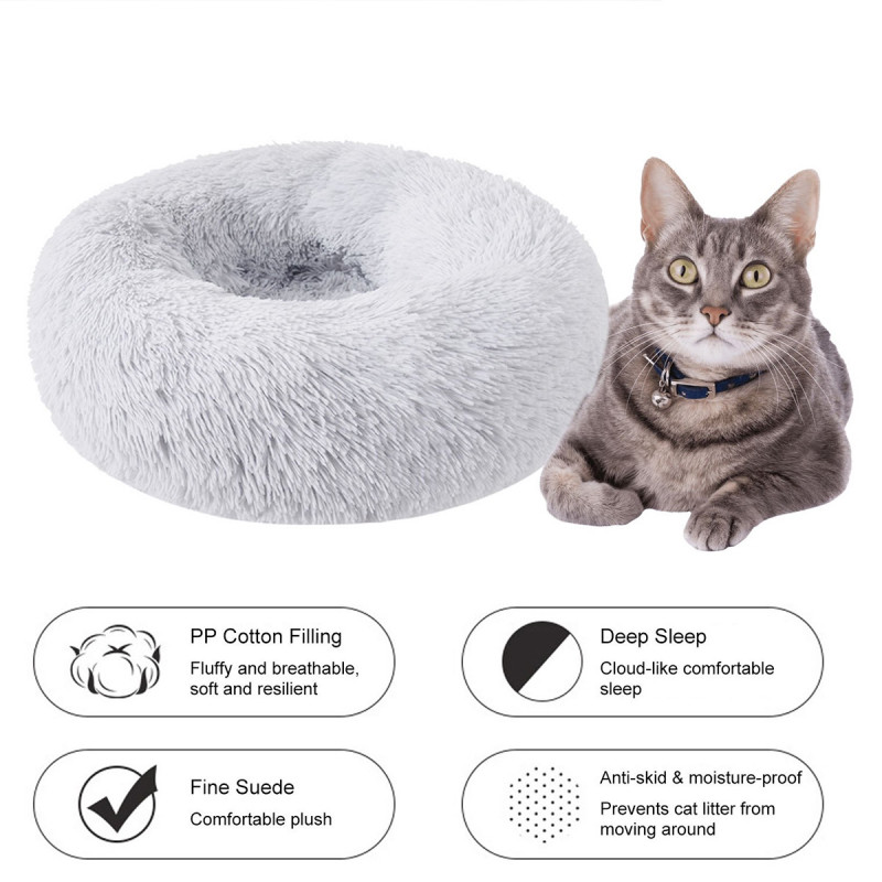 Fluffy Bed - Mekani okrugli krevetić za mace