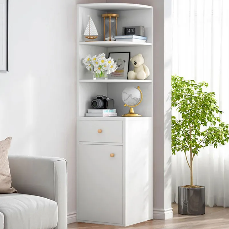 Corner Shelf - Ugaona komoda u beloj boji