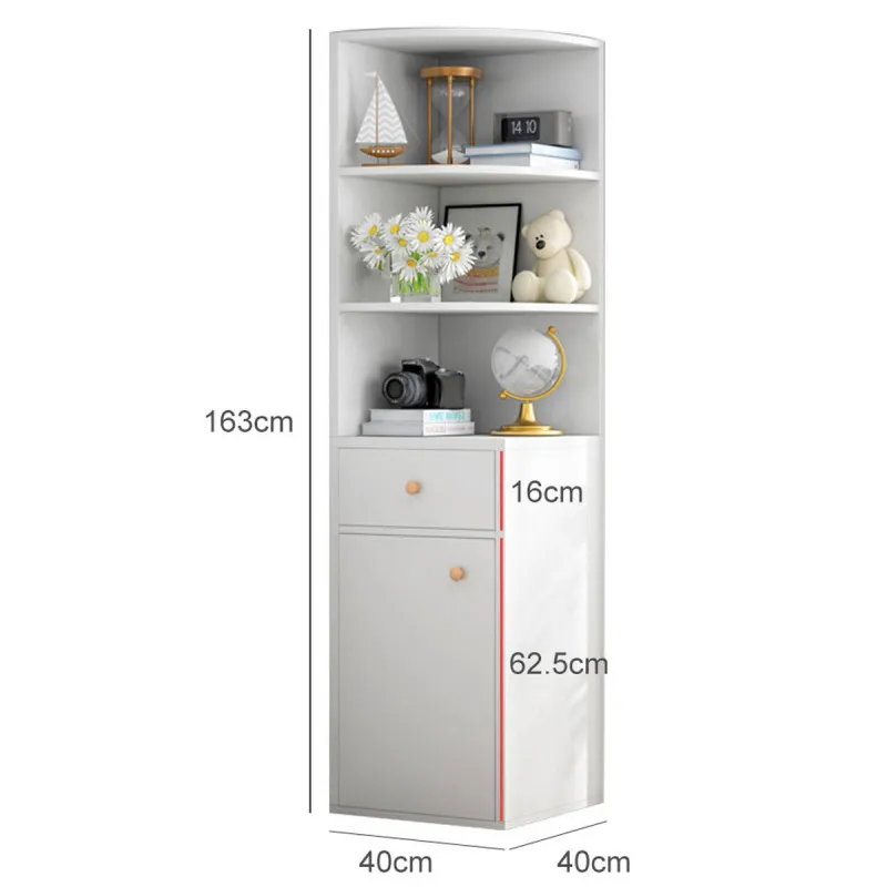 Corner Shelf - Ugaona komoda u beloj boji