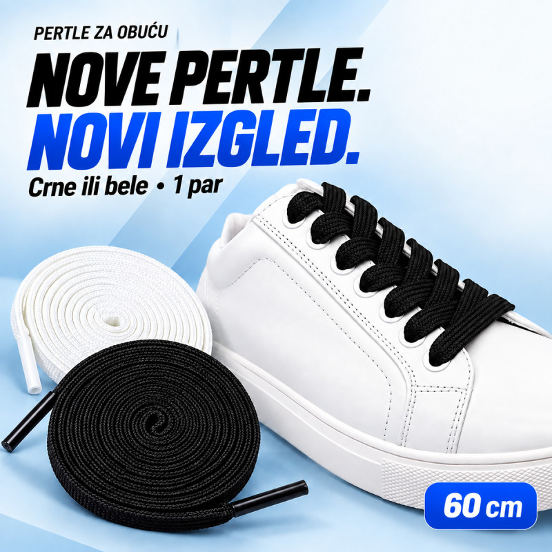 Shoe Laces pertle za obuću 60 cm - par pertli