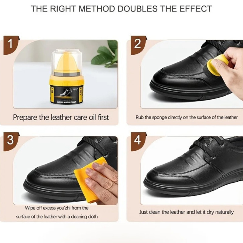LeatherCare - krema za negu kožnih cipela sa aplikatorom