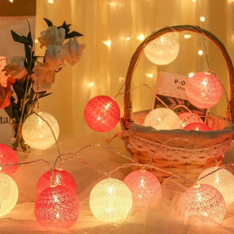 Pink Fairy lights – Svetleće roze i bele kugle za čaroban ambijent