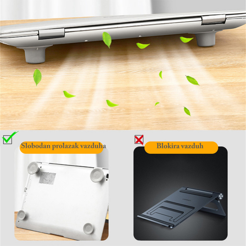 Set od 4 podmetača-odizača za laptop