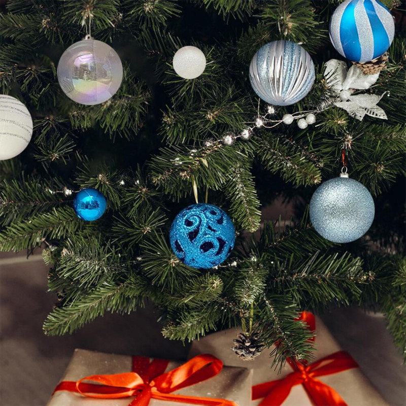 White-Blue Shine set - 42 magična ukrasa za jelku u plavim i belim nijansama