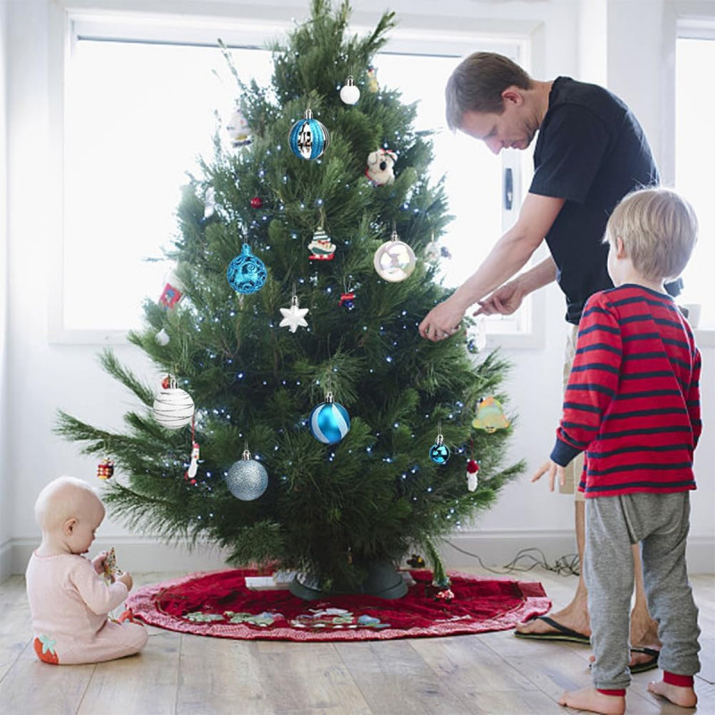 White-Blue Shine set - 42 magična ukrasa za jelku u plavim i belim nijansama