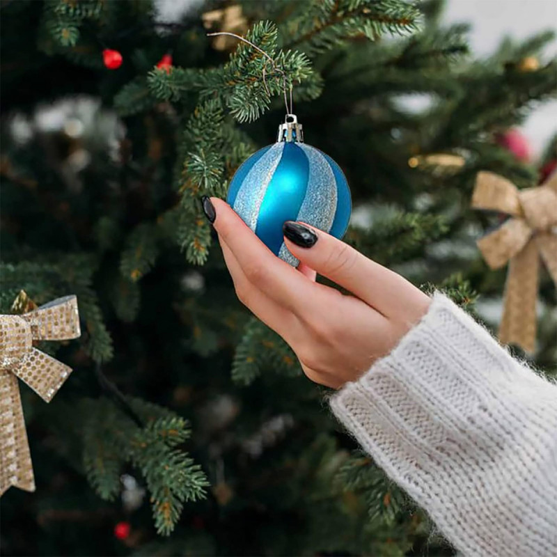 White-Blue Shine set - 42 magična ukrasa za jelku u plavim i belim nijansama