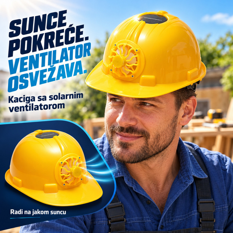 Građevinska kaciga sa ventilatorom