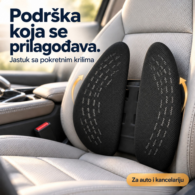 Jastuk sa pokretnim krilima za lumbalnu podršku