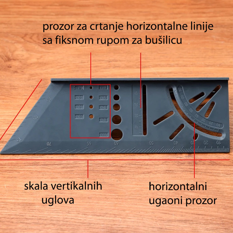 Alat za merenje uglova - 3D ugaoni lenjir