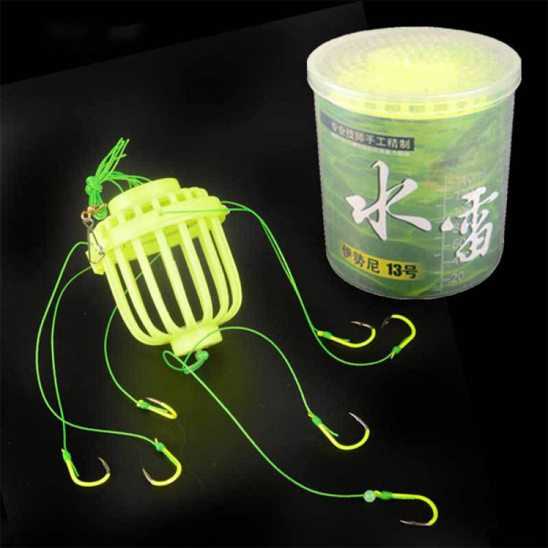Fluorescentna zamka za ribe sa 6 udica