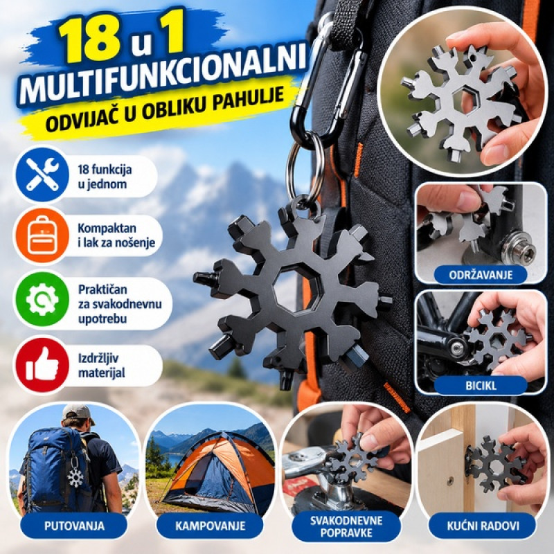18u1 Multifunkcionalni odvijač u obliku pahulje