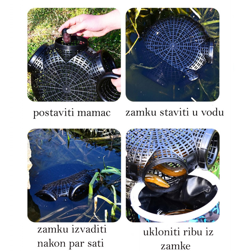 Praktična zamka za ribolov sa otvorima
