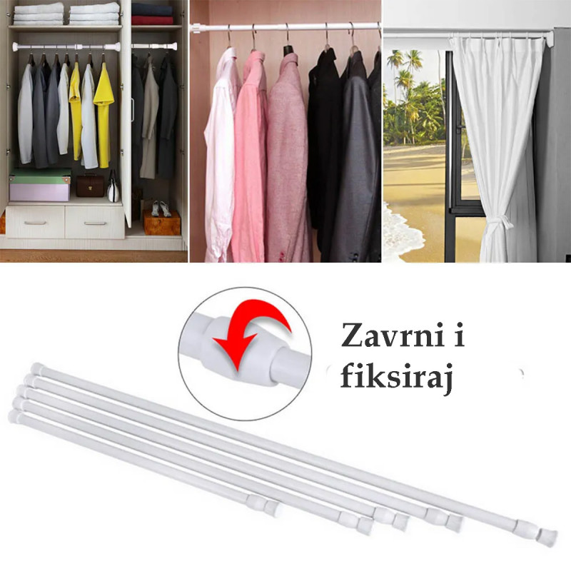 Garnišna za kupatilsku zavesu podesive dužine 103-195 cm