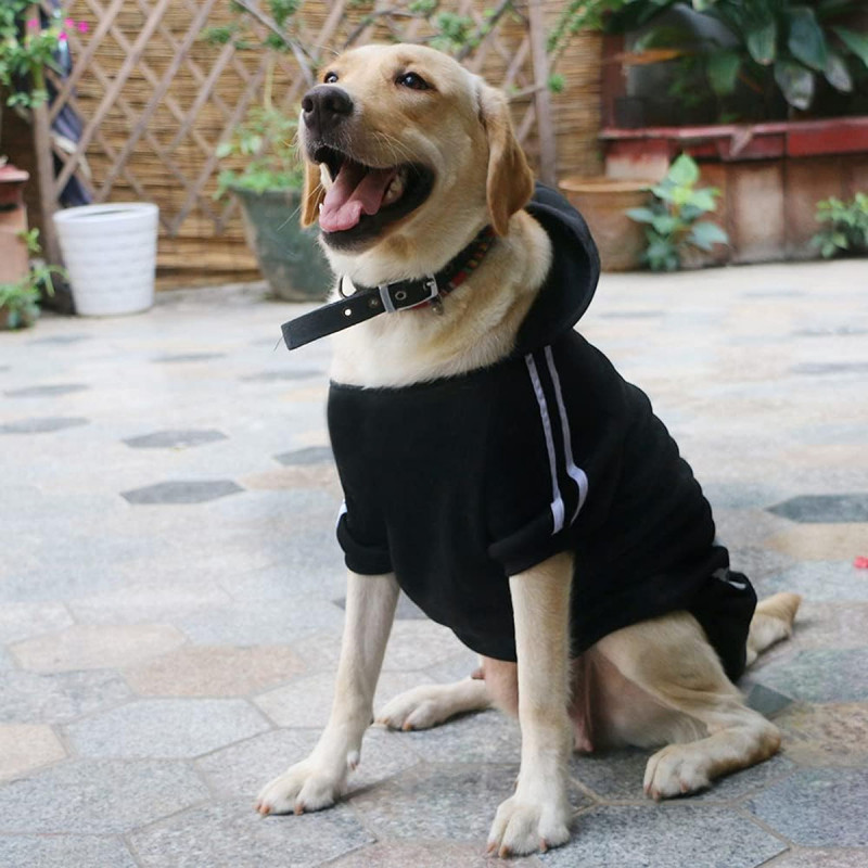 Adidog - udobni duks za kućnog ljubimca u crnoj boji